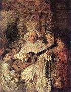 WATTEAU, Antoine Gilles and his Family France oil painting artist